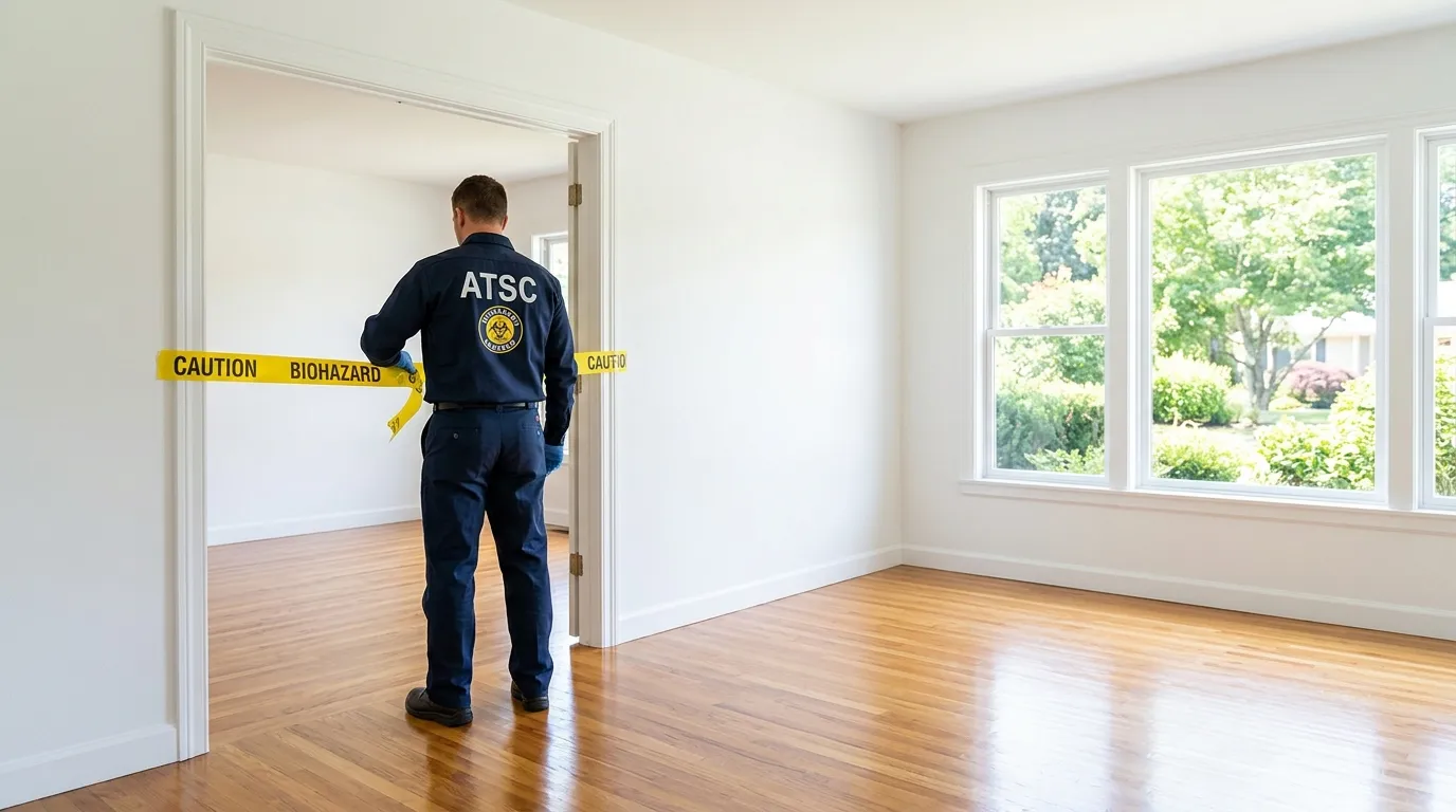 Certified biohazard cleanup crew performing Crime Scene Cleanup in New River